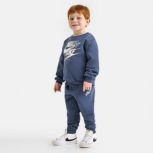 Nike Futura Fleece Sweatshirt and Jogger Pants Set - Slate Blue - 76M862-423