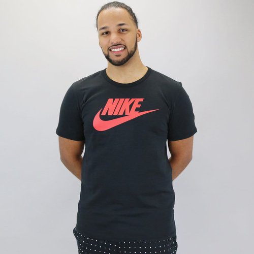 Nike FUTURA ICON LOGO TEE - Black/University Red - 696707-013