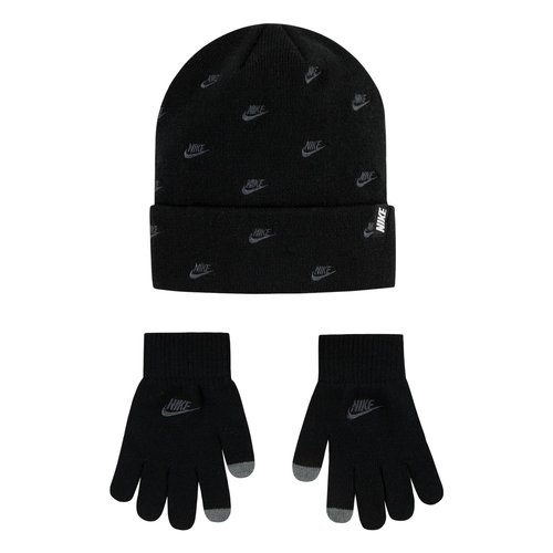 Nike Futura Toss Beanie & Glove Set - Black - 9A3092-023