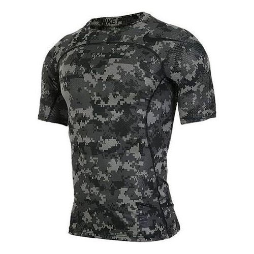 Nike Gym Running Basketball Training Breathable Quick Dry Short Sleeve Camouflage T-Shirt - 828177-037
