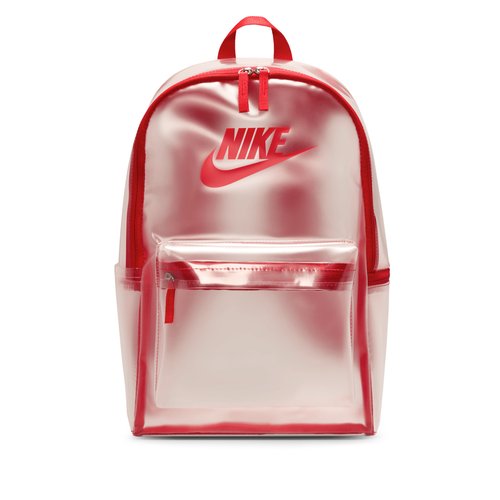Nike Heritage Crystal Backpack 25L - Clear/University Red/University Red - HV8920-905