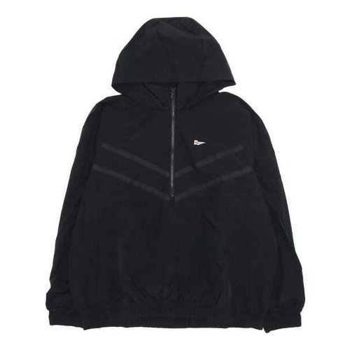 Nike Heritage Essentials Half-zip Overhead Woven Windbreaker Jacket Asia Sizing - Black - FD0903-010