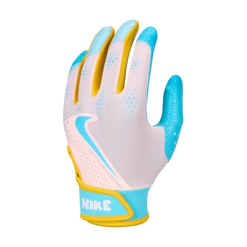 Nike Hyperdiamond Softball Gloves 1 Pair - Prism Pink/Gamma Blue/Gamma Blue - N1009789-653