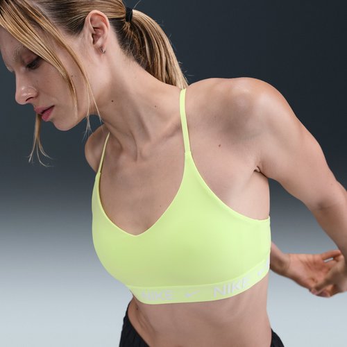Nike Indy Light Support Padded Adjustable Sports Bra - Light Lemon Twist/Light Lemon Twist - FD1062-736