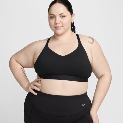 Nike Indy Light Support Padded Adjustable Sports Bra Plus Size - Black/Black/Black - FD1064-010