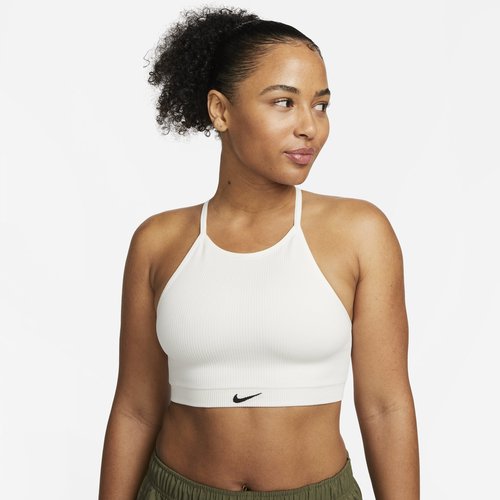 Nike Indy Seamless Ribbed Light-Support Non-Padded Sports Bra - Sail/White - DV9966-133