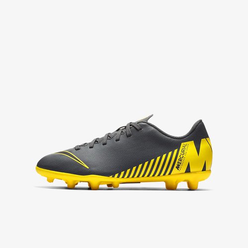 Nike Jr. Vapor 12 Club MG - Dark Grey/Opti Yellow/Black - AH7350-070