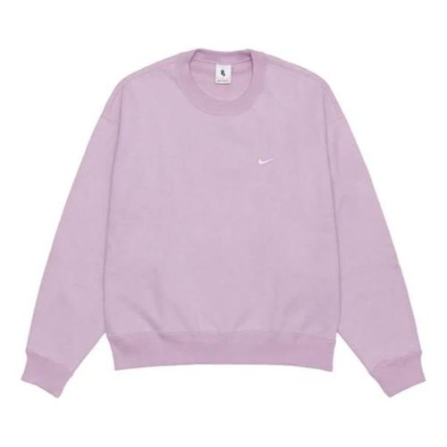 Nike Lab Fleece Crew Solid Plush Stay Warm Sports Round Neck Pullover Pink - Multi-Color - DA0318-530