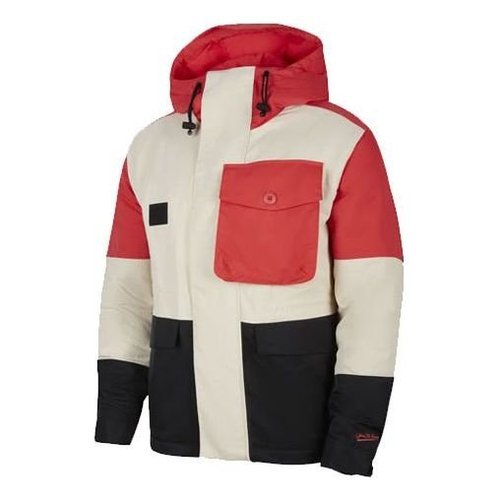 Nike Lebron Premium Utility Multiple Pockets Windproof Hooded Padded Jacket Beige - Creamy - DA6714-604