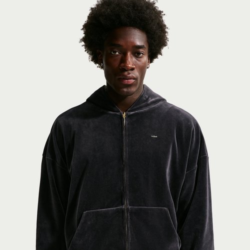 Nike Lebron Velour Full-Zip Basketball Hoodie - Black - IM0635-010