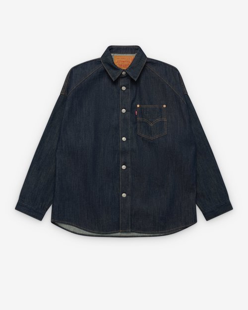 Nike Levi's Air Jordan Denim Overshirt Jacket - Indigo