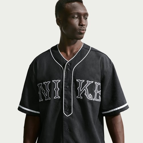 Nike Life Short-Sleeve Vintage Sport Top - Black/White/White - IF2229-010