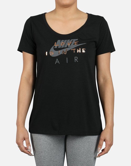 Nike LOVE AIR SCOOP TEE - Black - AJ1315-010