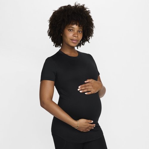 Nike M One Dri-FIT Slim-Fit Short-Sleeve Top Maternity - Black - FN5001-010