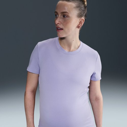 Nike M One Dri-FIT Slim-Fit Short-Sleeve Top Maternity - Lilac Ice - FN5001-533