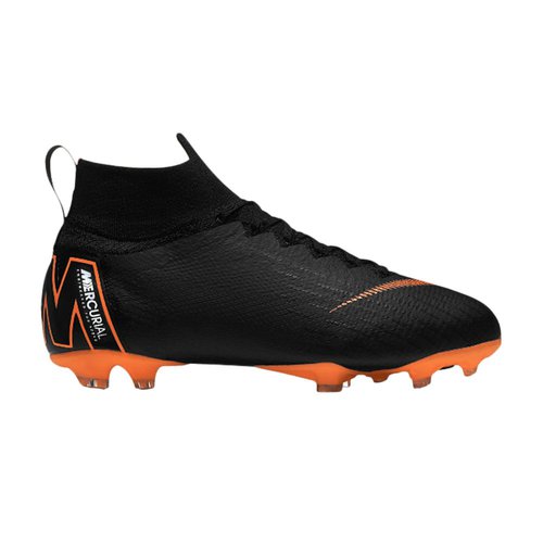 Nike Mercurial Superfly 6 Elite FG | Size 6 - Black/Total Orange-White - AH7340-081