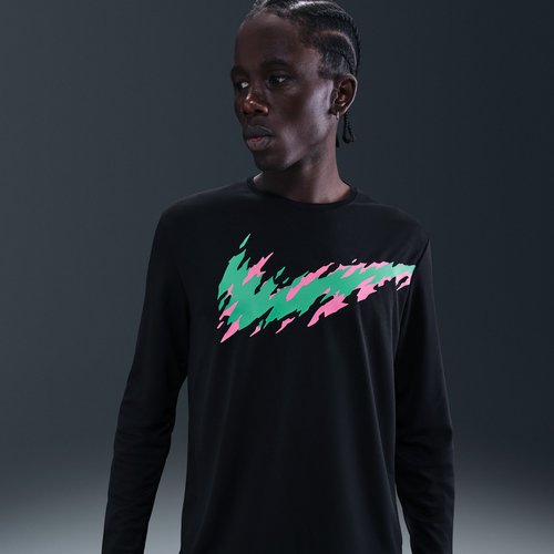 Nike Miler Dri-FIT UV Long-Sleeve Running Top - Black - HV2660-010