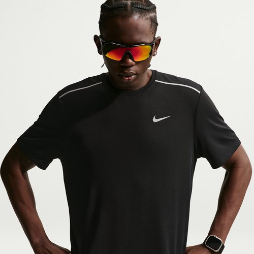 Nike Miler Dri-FIT UV Protection Short-Sleeve Running Top - Black/Black - IF2082-010