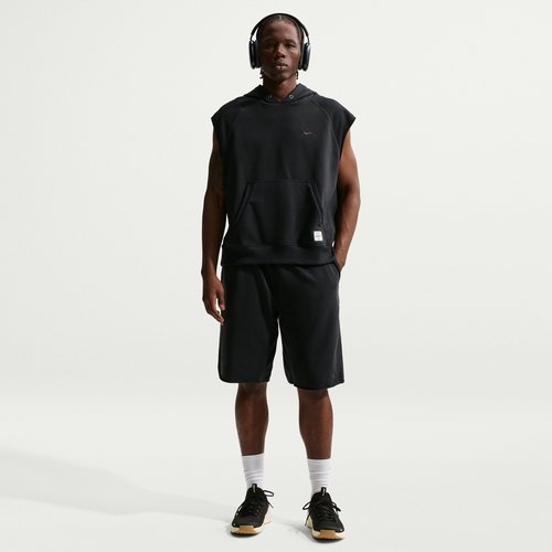 Nike N.A.C Dri-FIT Fleece Training Shorts - Black/Pale Ivory/Black - IF2799-010