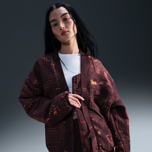 Nike Naomi Osaka Jacquard Jacket - Burgundy Crush/Bright Crimson/Dark Pony - FV7795-652