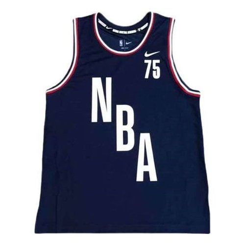 Nike NBA 75 Anniversary Basketball Training Sports Vest Jersey Blue - DB8412-419