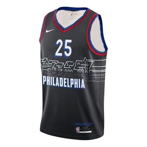 Nike NBA Basketball Sports Jersey SW Fan Edition 20-21 Season Simmons 76 Team 2 No.25 - Black - CN1771-015