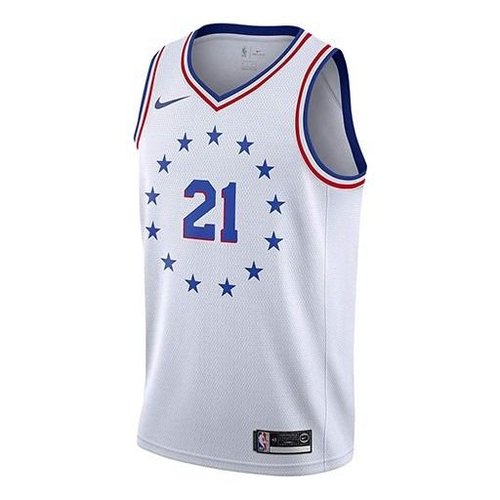 Nike NBA Basketball Sports Vest Philadelphia 76ers 21 - White - BQ1173-102