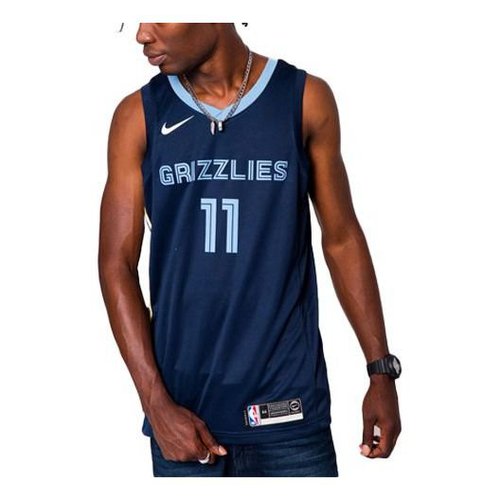 Nike NBA Casual Sports Basketball Vest SW Fan Edition Memphis Gray Memphis Grizzlies 11 Navy - Blue - AA7095-420