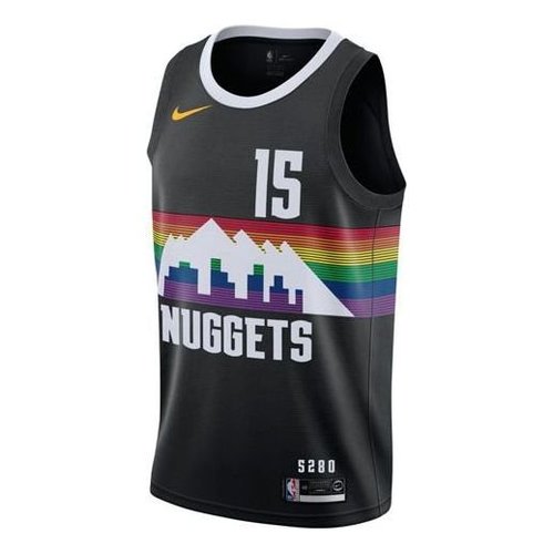 Nike NBA City Limited SW Fan Edition 19-20 Season Denver Nuggets Jokic No. 15 Basketball Jersey/Vest - Black - AV4634-010