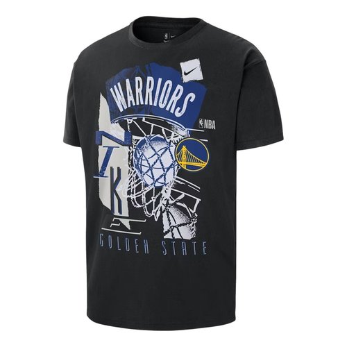 Nike NBA Golden State Warriors Courtside T-Shirt - Black - HV5642-010