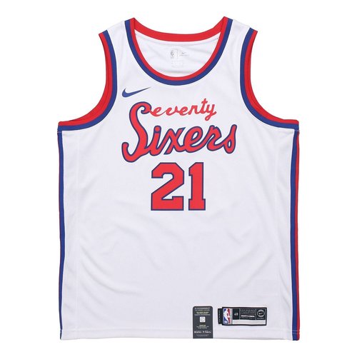 Nike NBA Philadelphia 76ers Sixers Joel Embiid Swingman Jersey For - White - AV4509-103