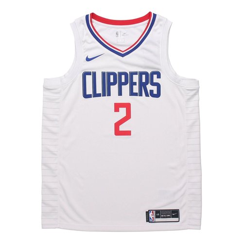 Nike NBA Quick Dry Sports Basketball Jersey/Vest SW Fan Edition 2020 Season Los Angeles Clippers Leonard 2 - White - CW3594-100