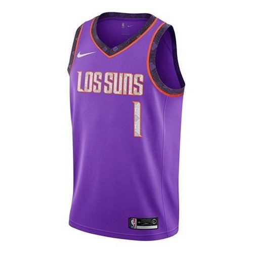 Nike NBA Retro SW Fan Edition 18-19 Season Phoenix Suns Devin Booker 1 Jersey - Purple - AJ4638-561