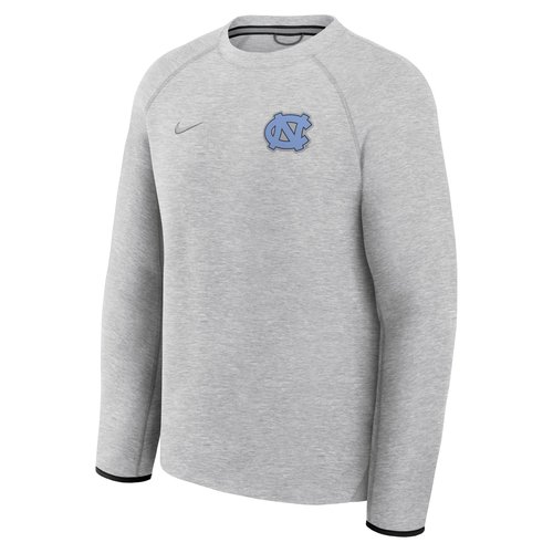 North Carolina Tech Fleece Nike Brand College Pullover Crew - Grey - 0JL6086NNCN-J35