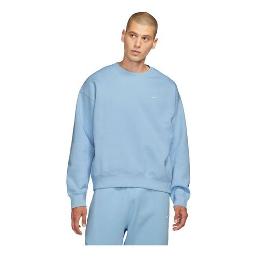 Nike NRG Solo Swoosh Fleece Crew Sweatshirt - Baby Blue/White - CV0554-436