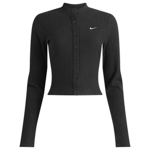 Nike NSW Chill knit Ribbed Cardigan - Black/Sail - IF0234-010