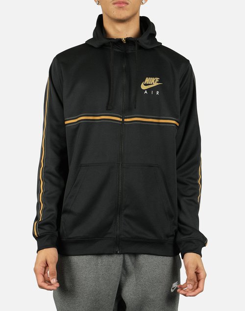 Nike NSW CLUB POLYKNIT METALLIC FULL-ZIP JACKET - Black - BV3066-010