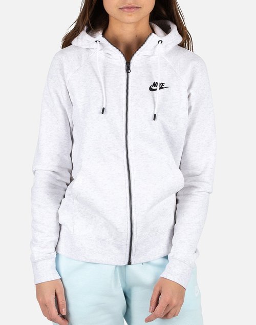 Nike NSW ESSENTIAL FULL-ZIP FLEECE HOODIE - Grey - BV4122-051