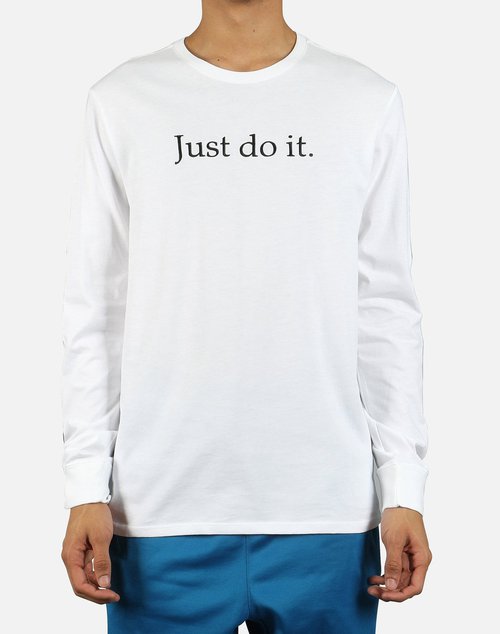 Nike NSW JDI STACK LONG-SLEEVE SHIRT - White/Black - AA6592-100