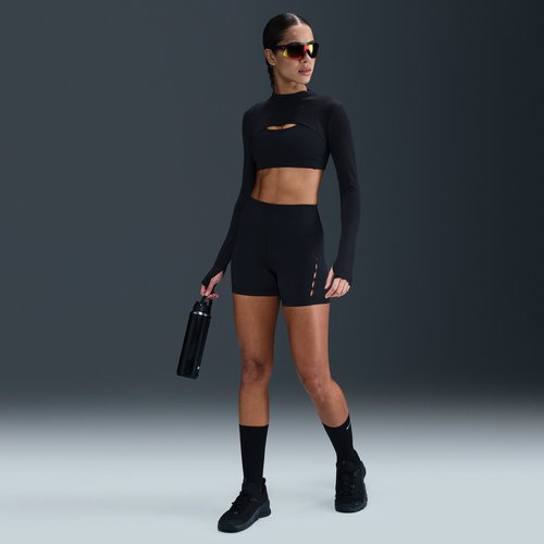 Nike One High-Waisted 5" Biker Shorts - Black/Black - HJ3646-010