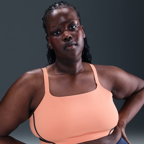 Nike One Convertible Light-Support Lightly Lined Sports Bra Plus Size - Apricot Agate/Apricot Agate/Armory Navy/Black - HF5368-844