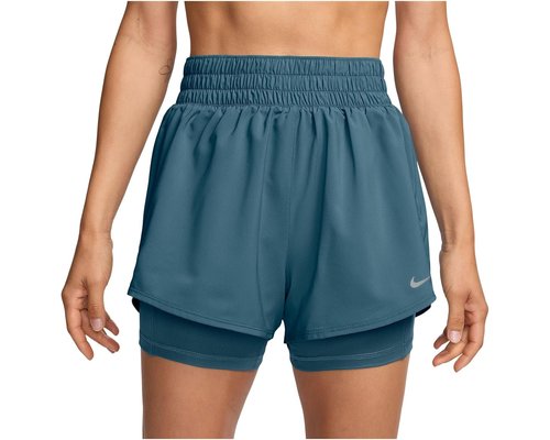 Nike Dri-FIT High-Waisted 3 2-in-1 Shorts Shorts - Smokey Blue/Reflective Silver - DX6016-006