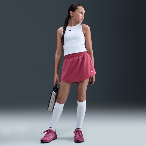 Nike One Dri-FIT High-Waisted Skort - Sweet Beet/White - IF3956-634