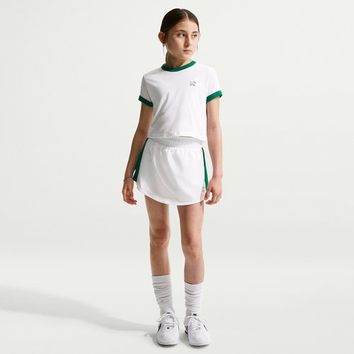 Nike One Dri-FIT High-Waisted Skort - White/Malachite - IR4952-100