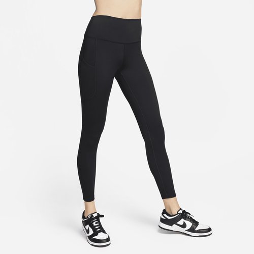Nike One High-Waisted 7/8 Leggings with Pockets - Black/Black - FN3241-010