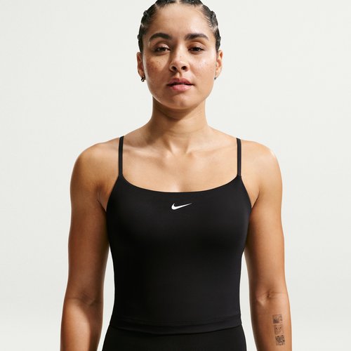 Nike One Medium-Support Padded Adjustable Sports Bra Tank Top - Black/White - IR1893-010
