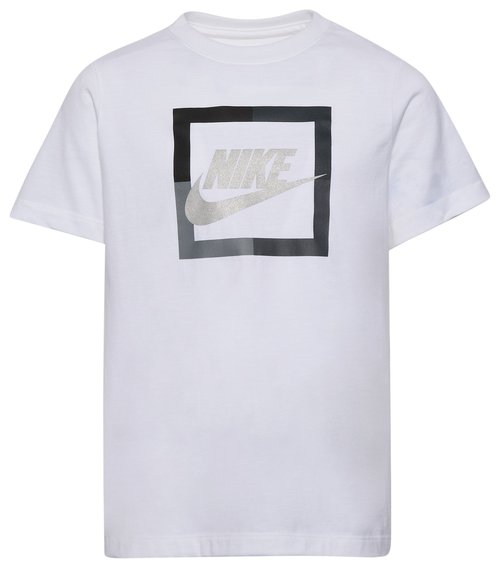 Nike Open Block Futura T-Shirt - White/Grey - II0282-017