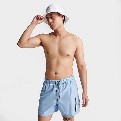 Nike Packable Cargo Volley 5-Inch Swim Shorts - Psychic Blue - NESSB520-487