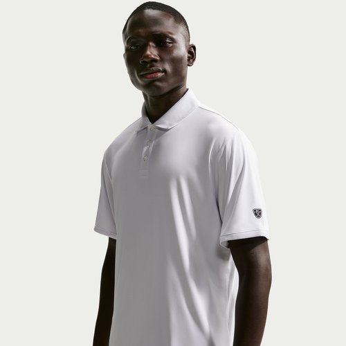 Nike Par Dri-FIT Sleeve Logo Golf Polo - White/White - IQ7023-100