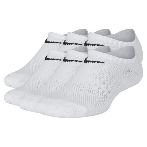 Nike Everyday Cushioned No-Show Socks 6 Pairs - White/Black - SX6911-100